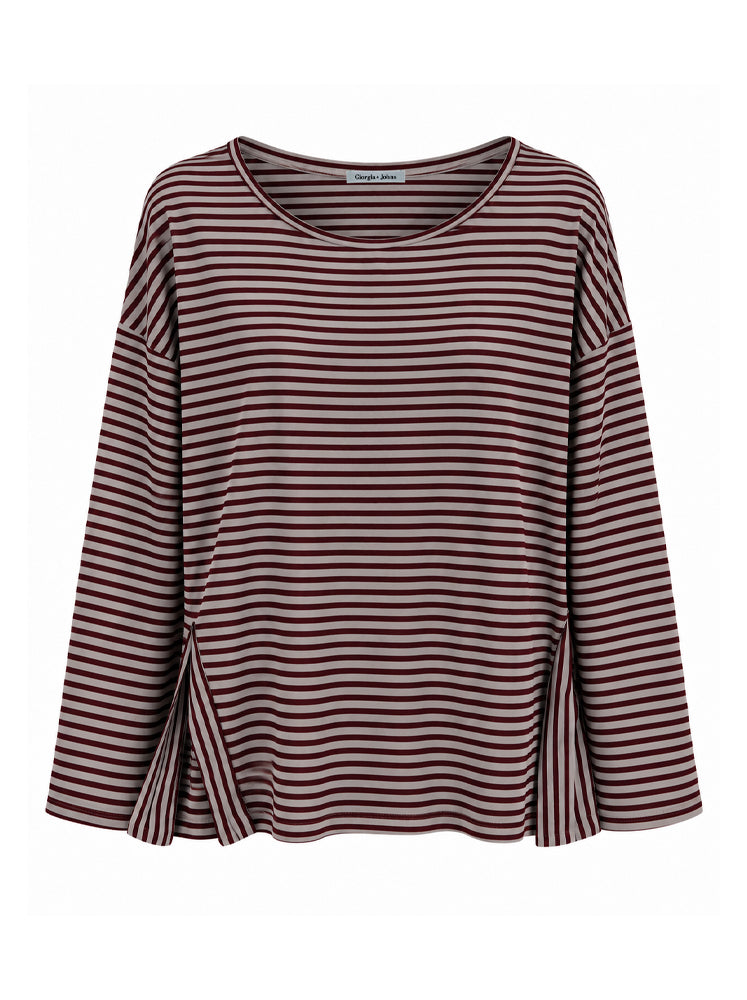 T-shirt a righe fluida