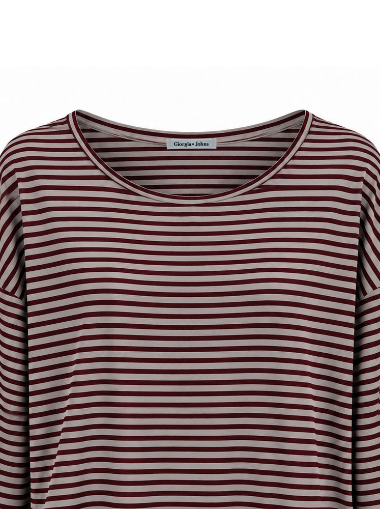 T-shirt a righe fluida