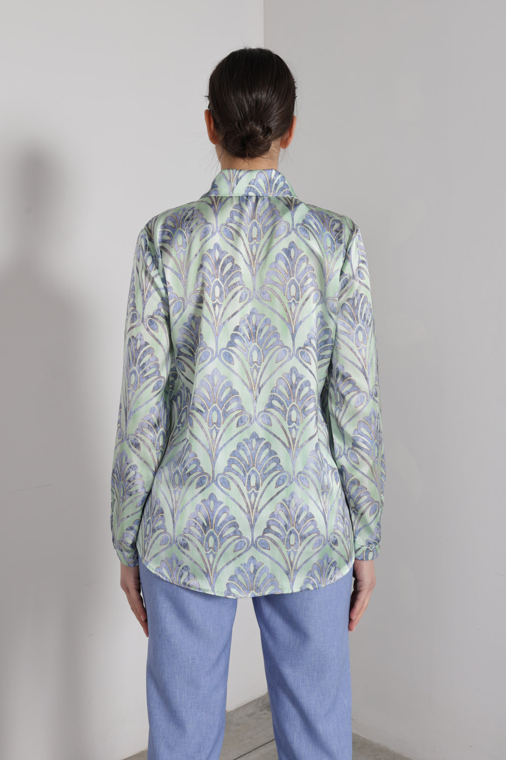Camicia stampa damasco