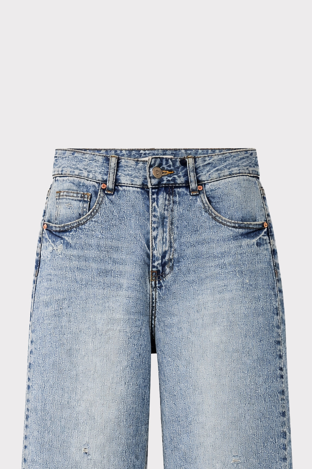 Jeans wide leg con risvolto