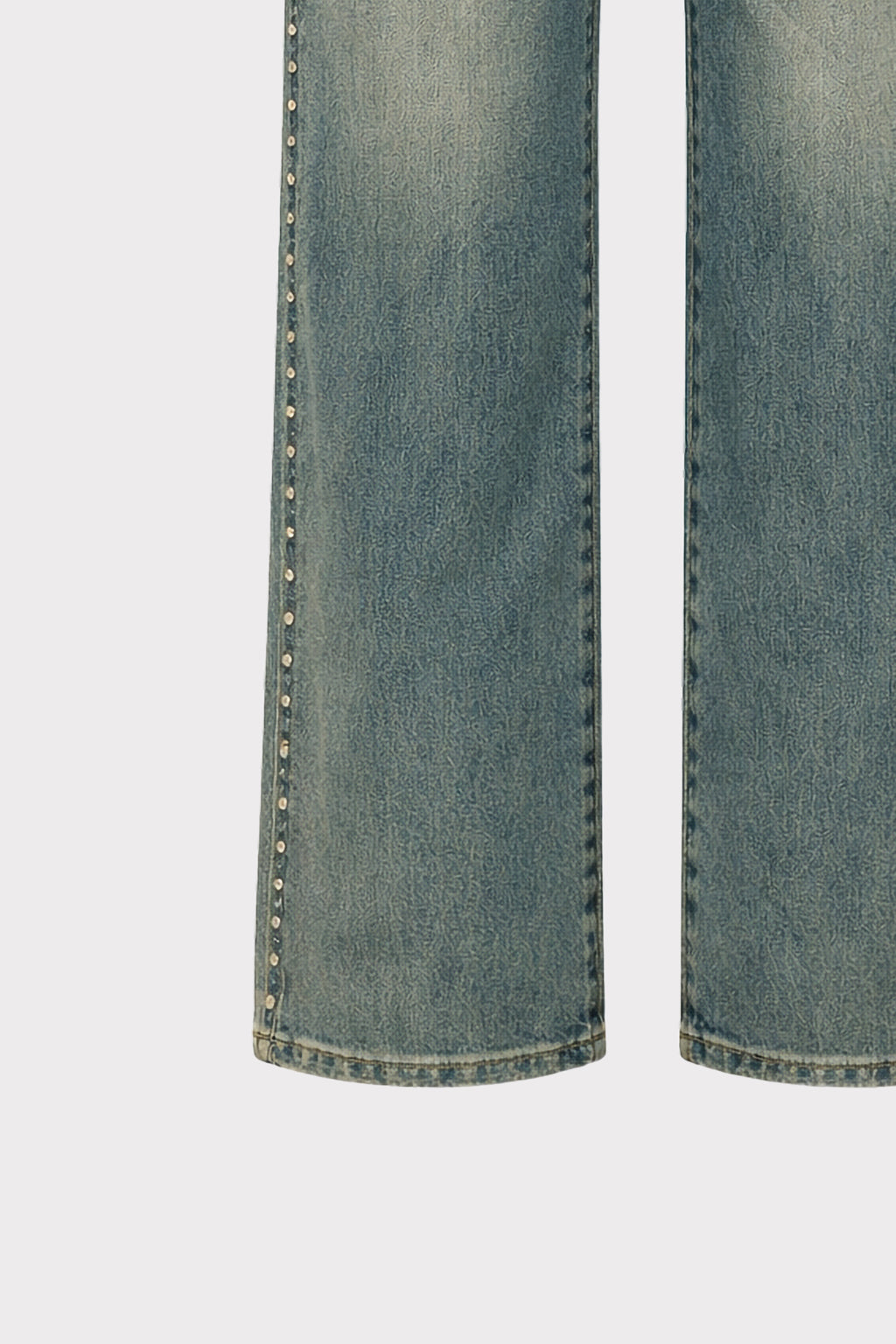 Jeans palazzo con borchie