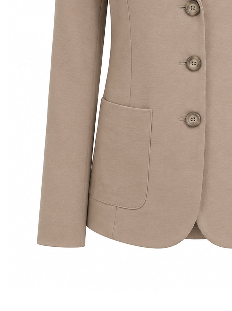 Blazer monopetto tasche a toppa
