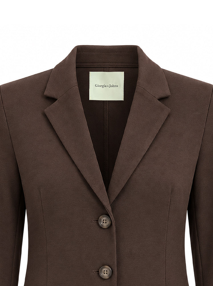 Blazer monopetto tasche a toppa