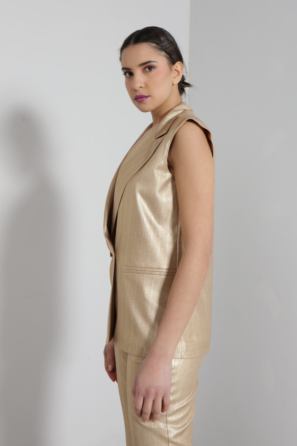 Gilet riga placcata