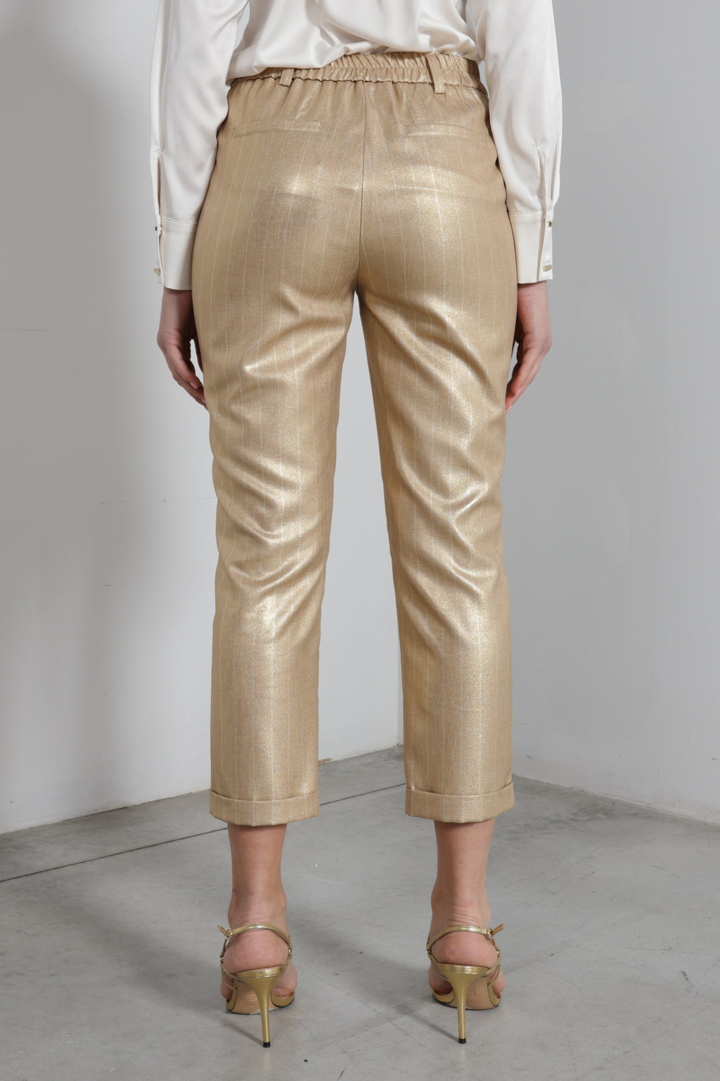 Pantalone riga placcata