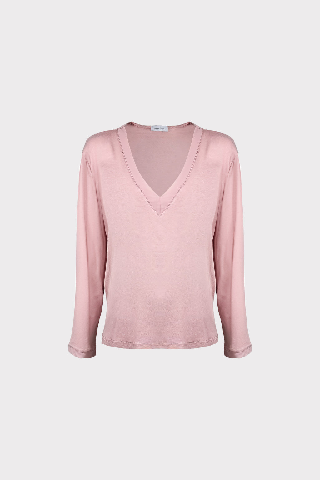 Maglia scollo V doppio tessuto