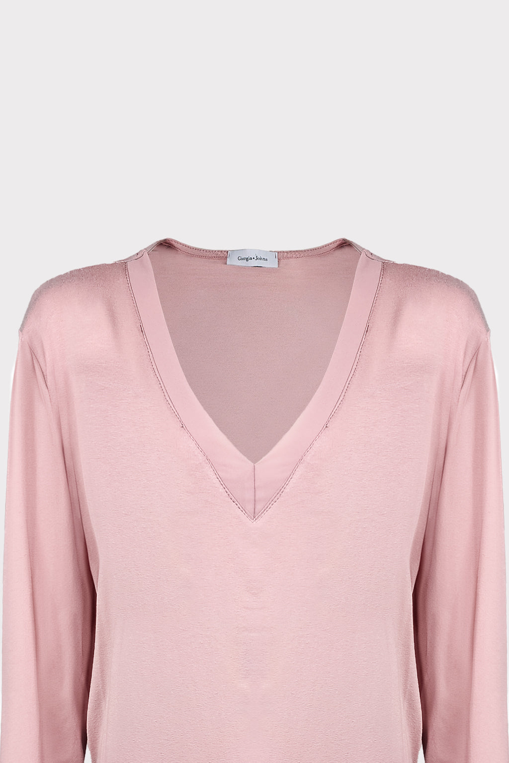 Maglia scollo V doppio tessuto