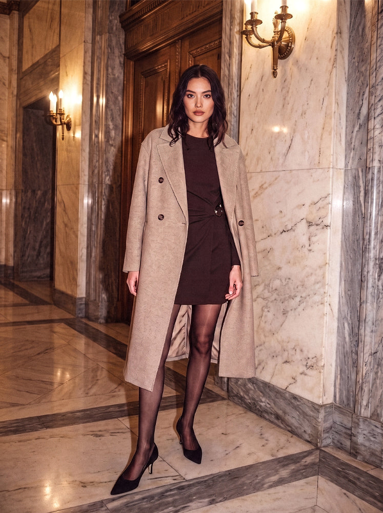 Cappotto lungo doppiopetto over