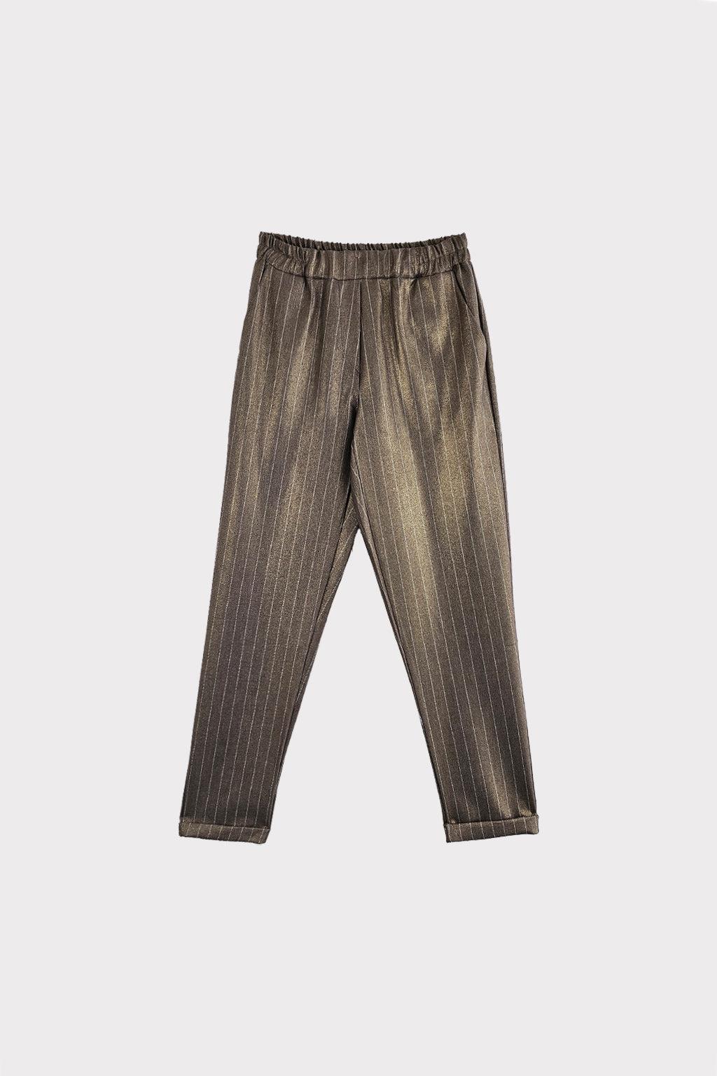 Pantalone riga placcato