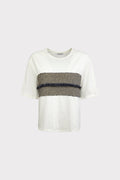 T-Shirt dettaglio righe ondulate
