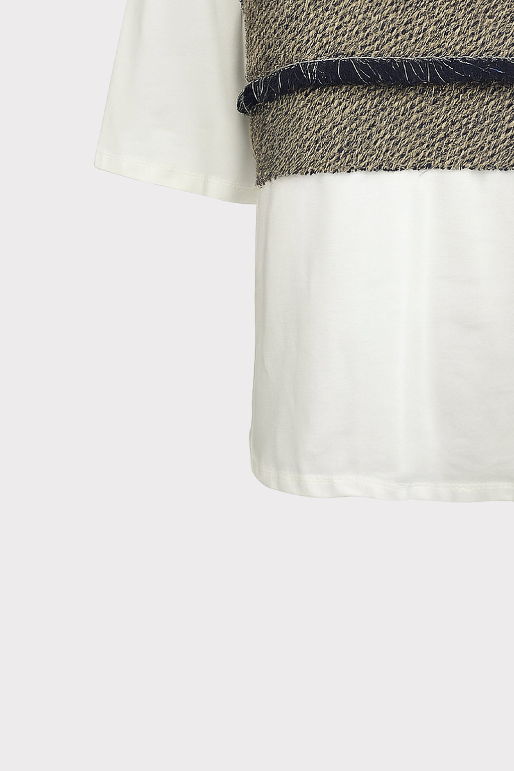 T-Shirt dettaglio righe ondulate