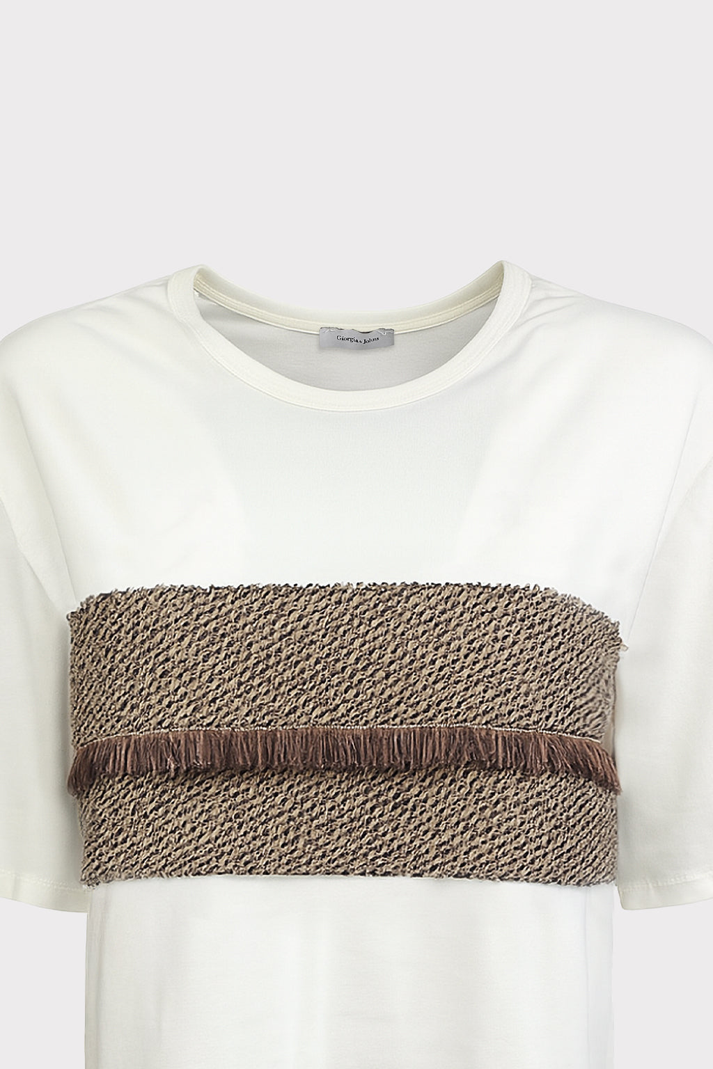 T-Shirt dettaglio righe ondulate
