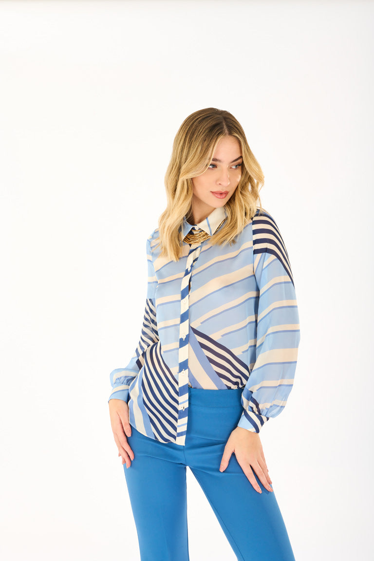 Camicia riga astratta