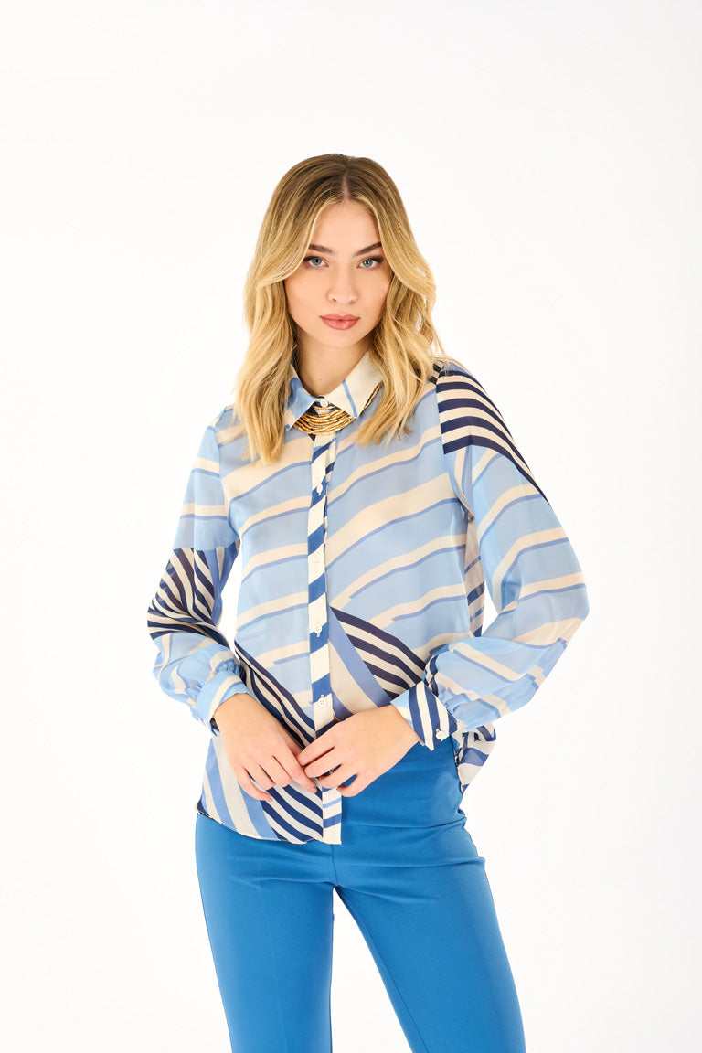Camicia riga astratta