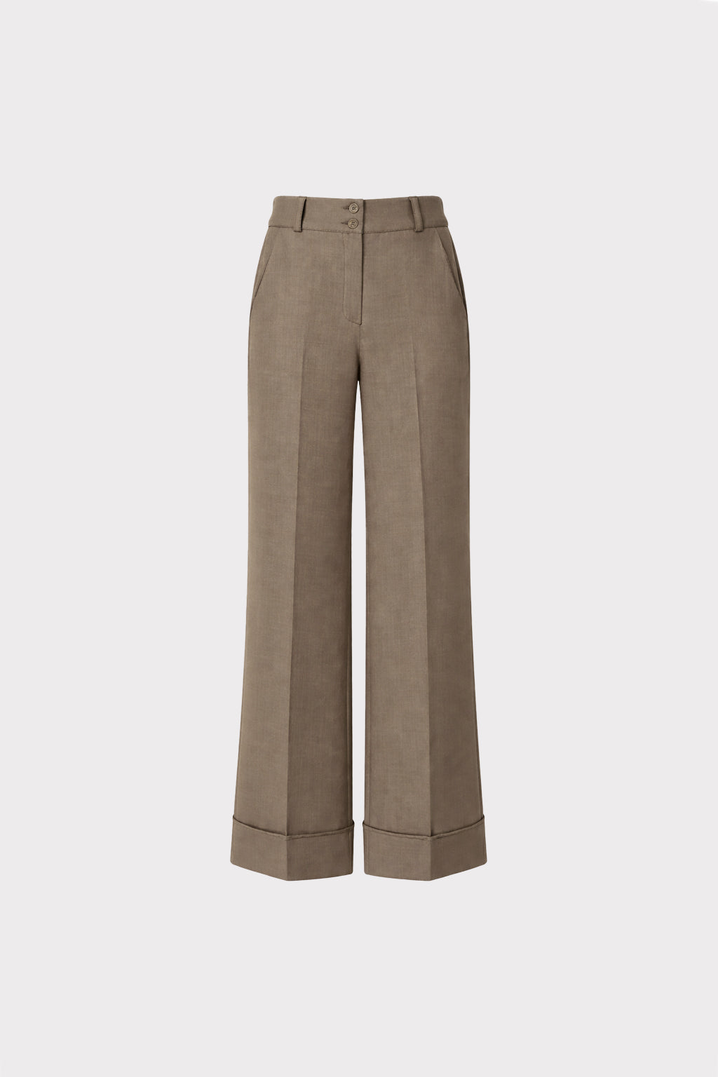 Pantalone ampio con risvolto