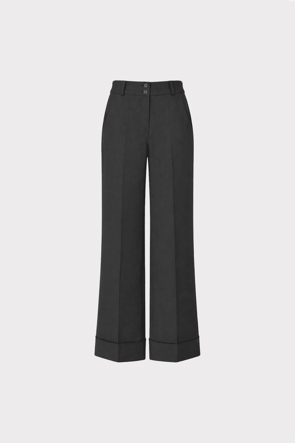 Pantalone ampio con risvolto