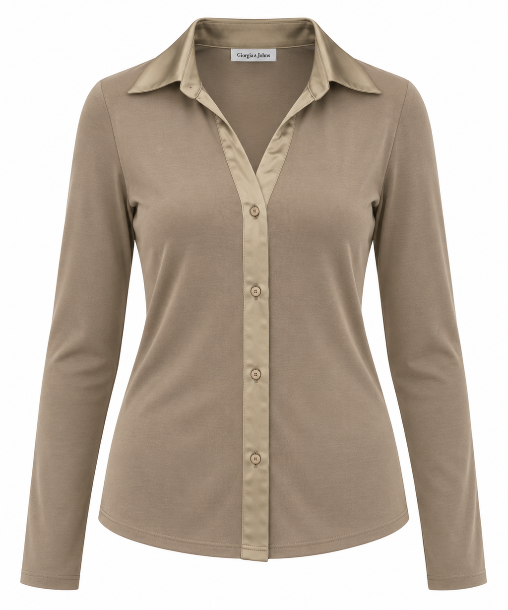 Camicia inserti raso