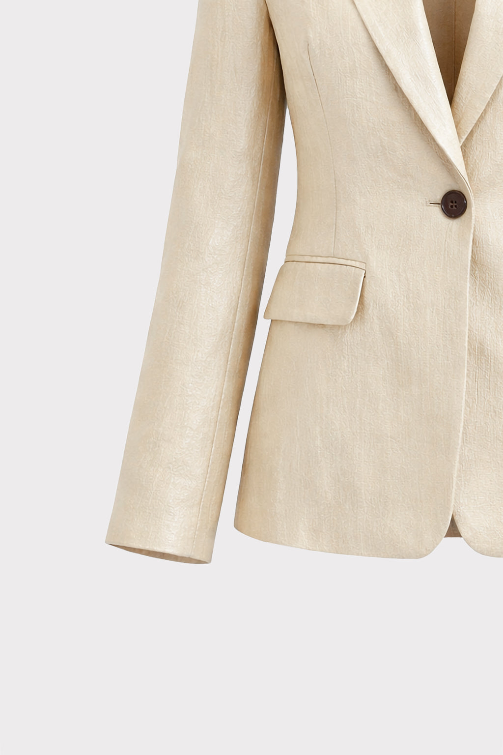 Blazer tessuto mosso effetto lucido