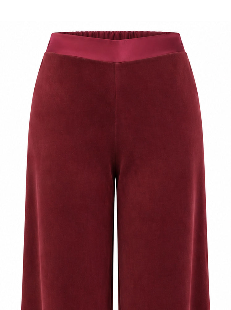 Pantaloni palazzo inserti raso