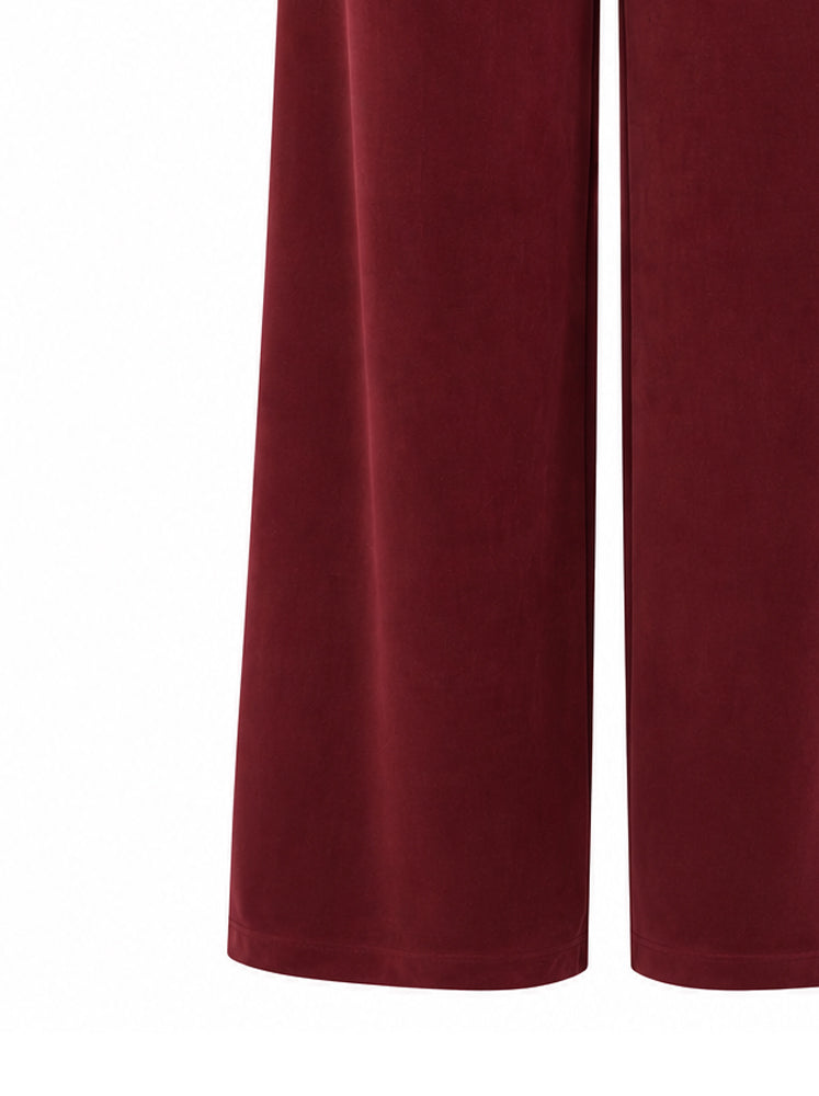 Pantaloni palazzo inserti raso