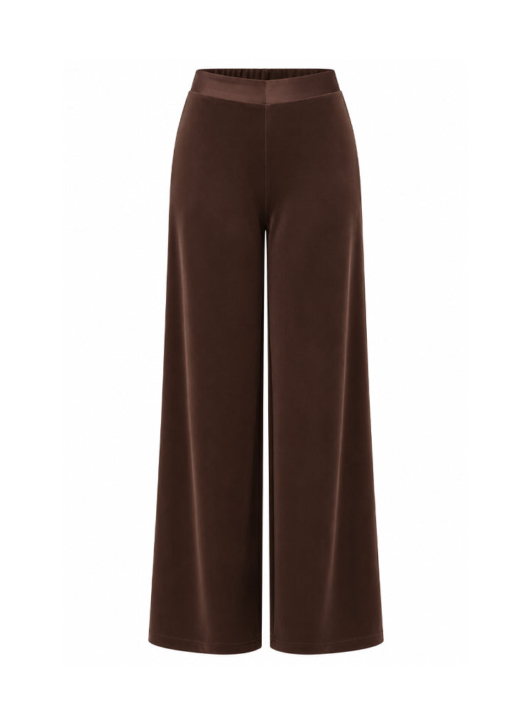 Pantaloni palazzo inserti raso