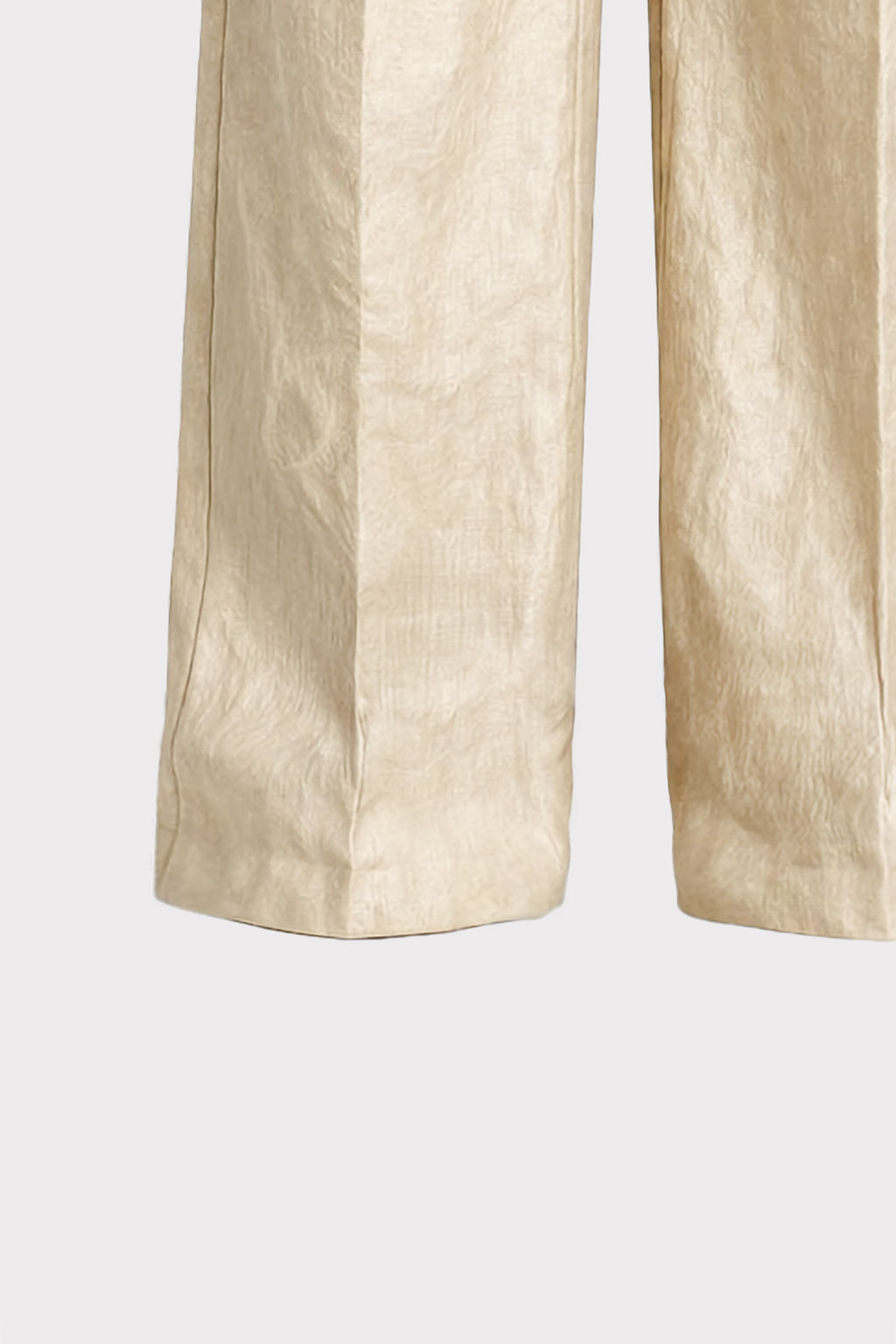 Pantalone tessuto mosso effetto lucido
