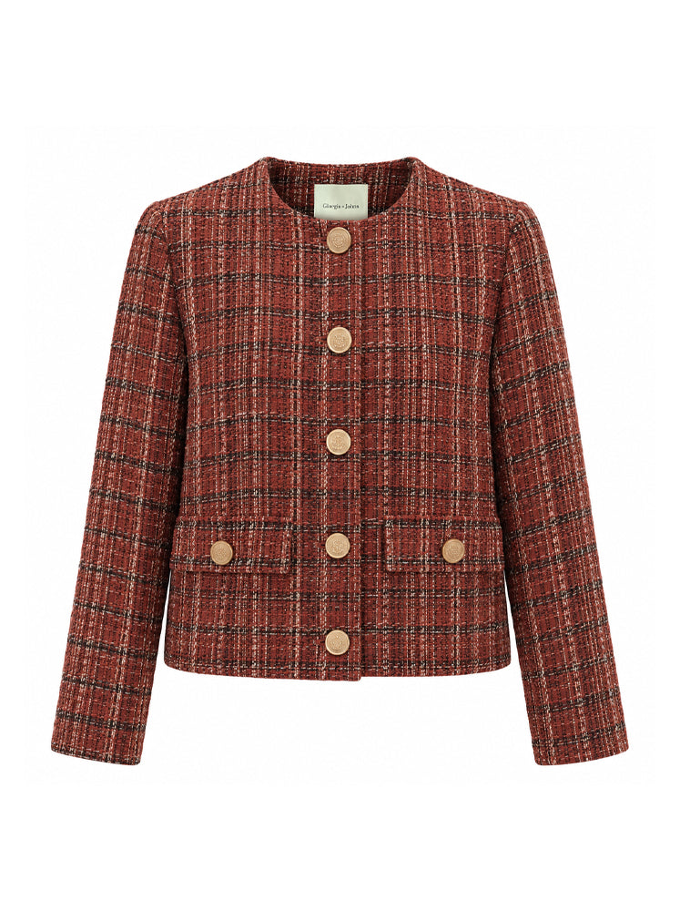 Giacca corta in tweed