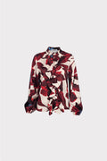 Camicia fiori con ruches