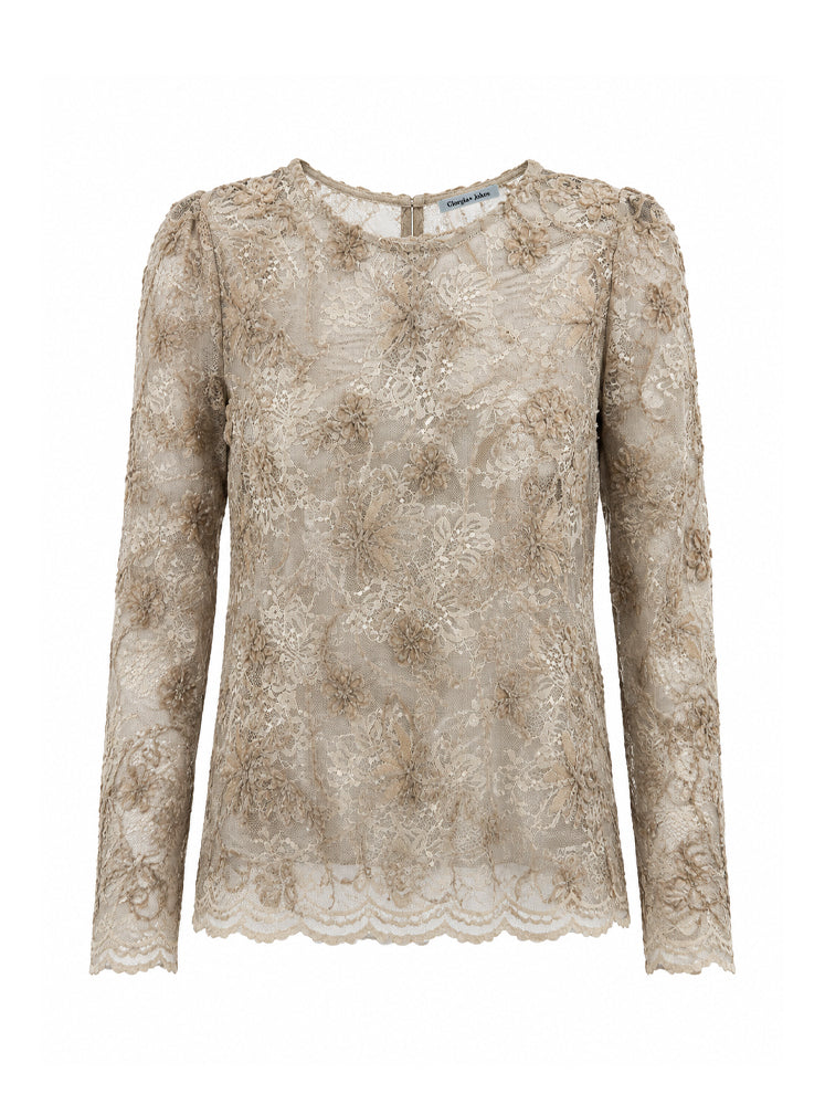 Blusa ricami a rilievo