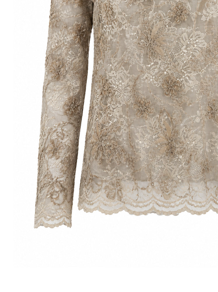 Blusa ricami a rilievo