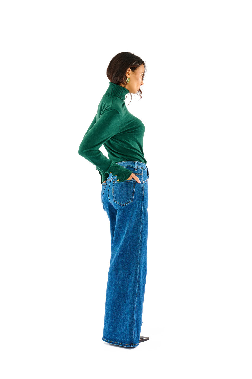 Jeans gamba larga