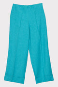 Pantalone risvolto tessuto fiammato