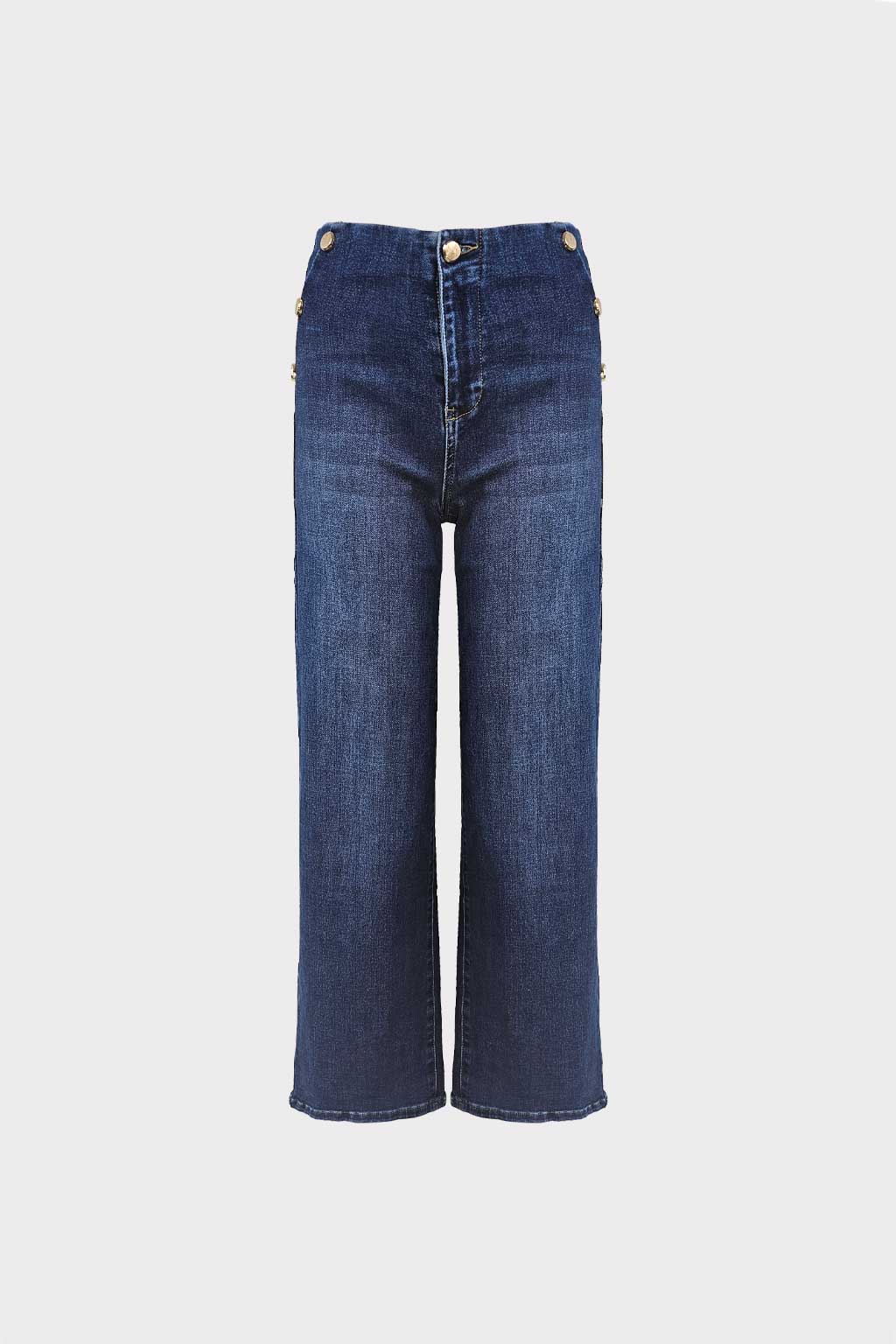 Jeans bottoni laterali