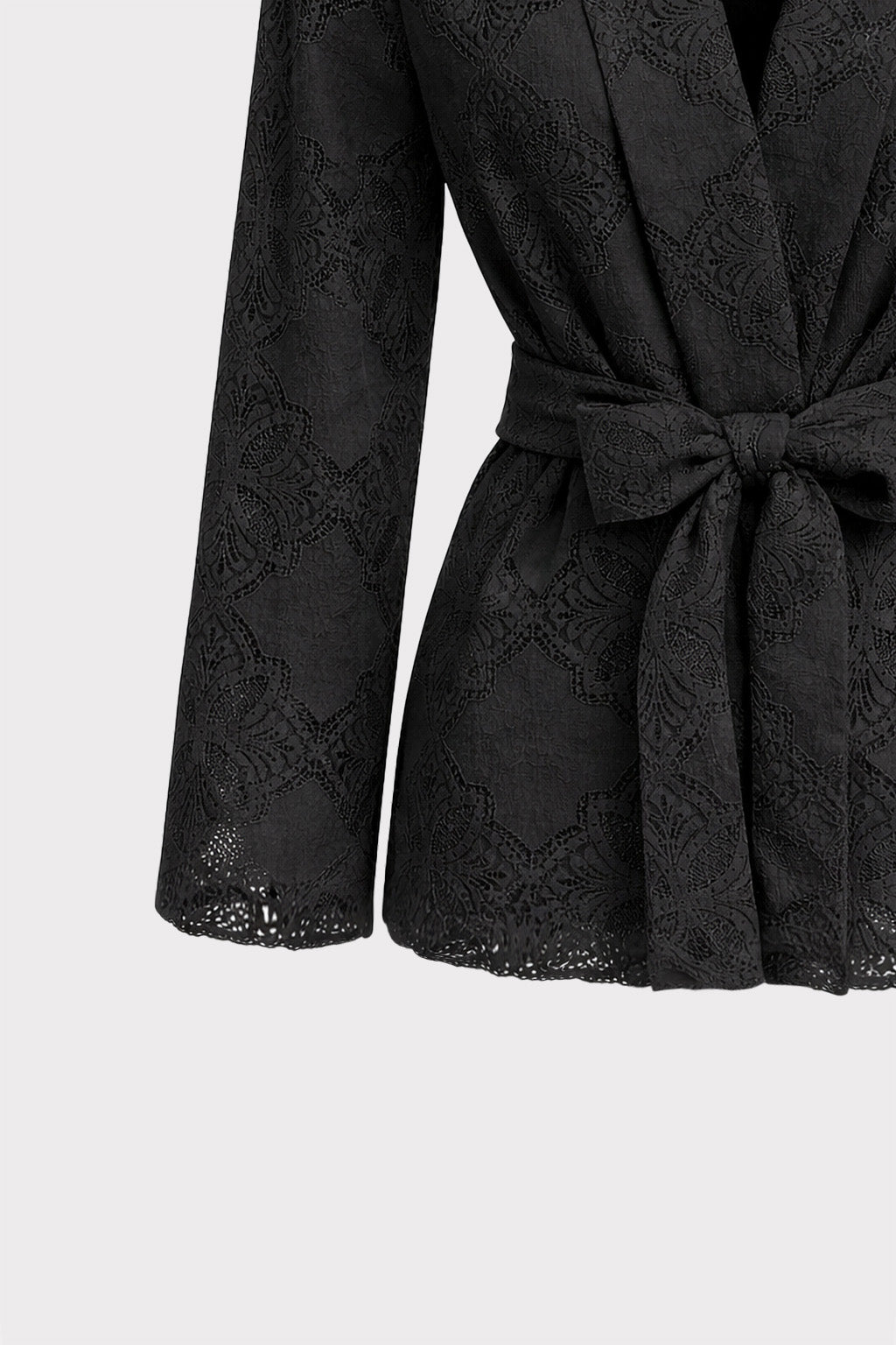 Giacca macrame' con cintura