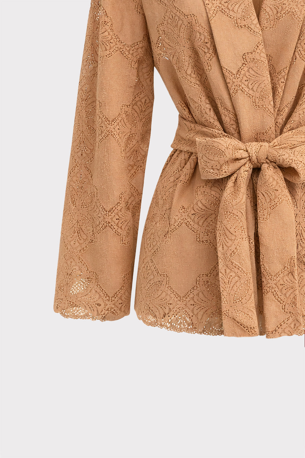 Giacca macrame' con cintura