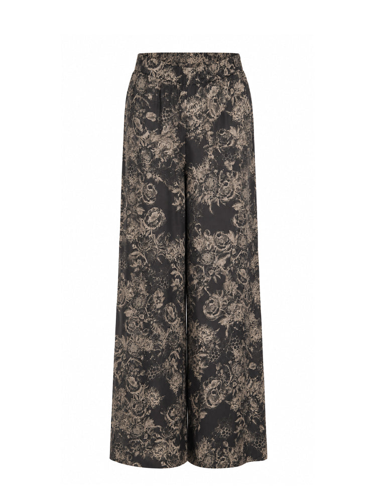 Pantaloni fluidi stampa botanica