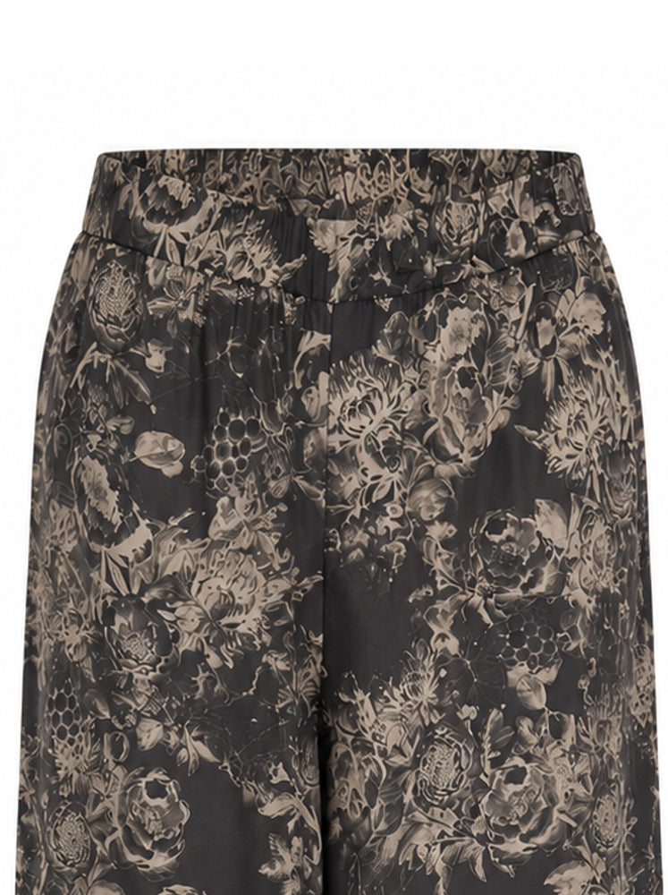 Pantaloni fluidi stampa botanica