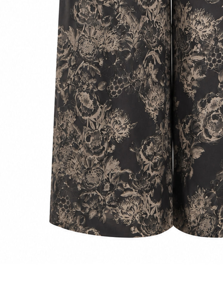 Pantaloni fluidi stampa botanica