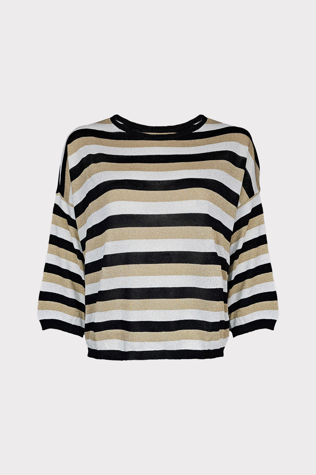 Maglia scatola riga lurex