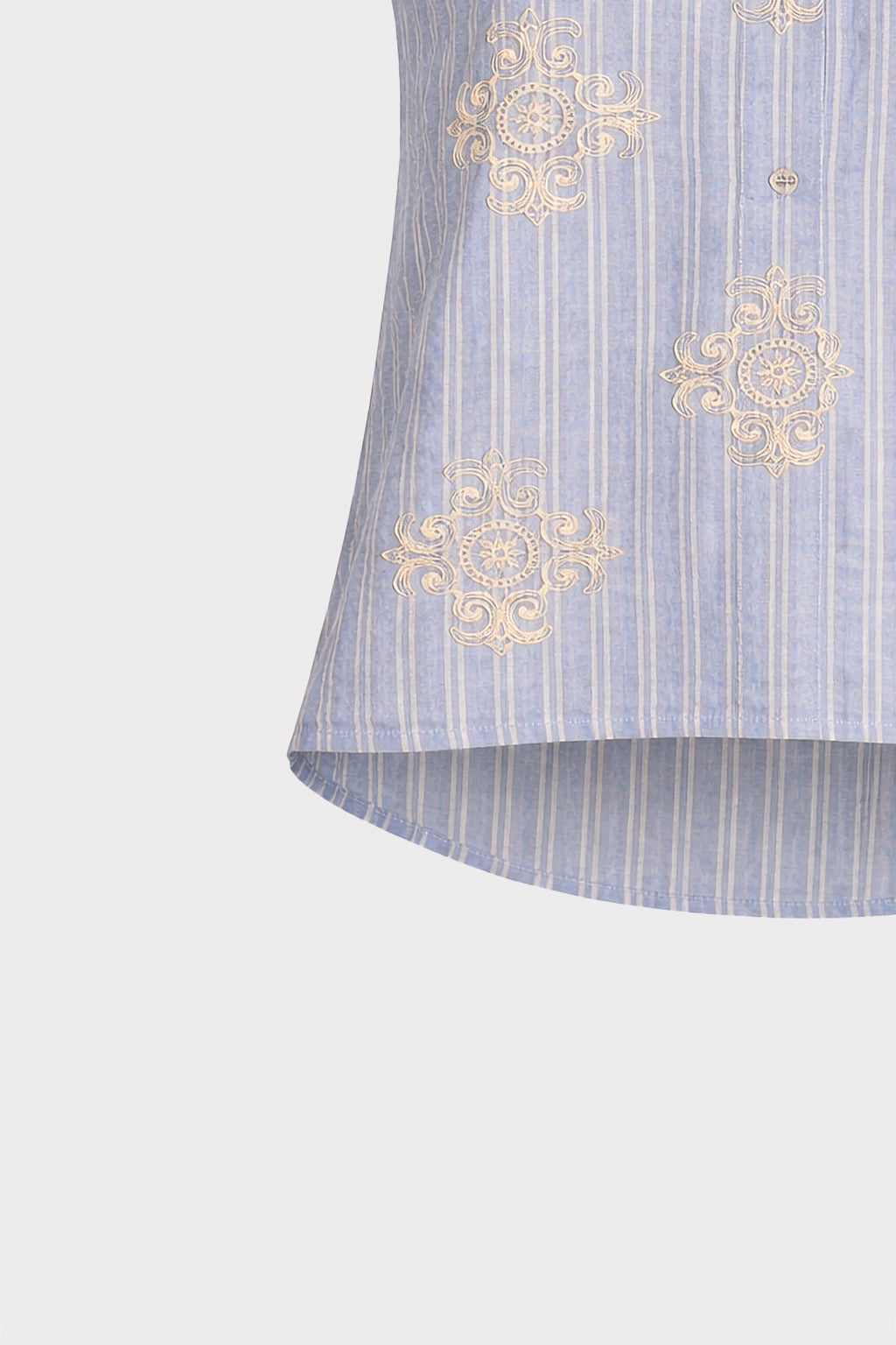 Blusa a righe con ricami