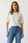 T-shirt maniche ricamate