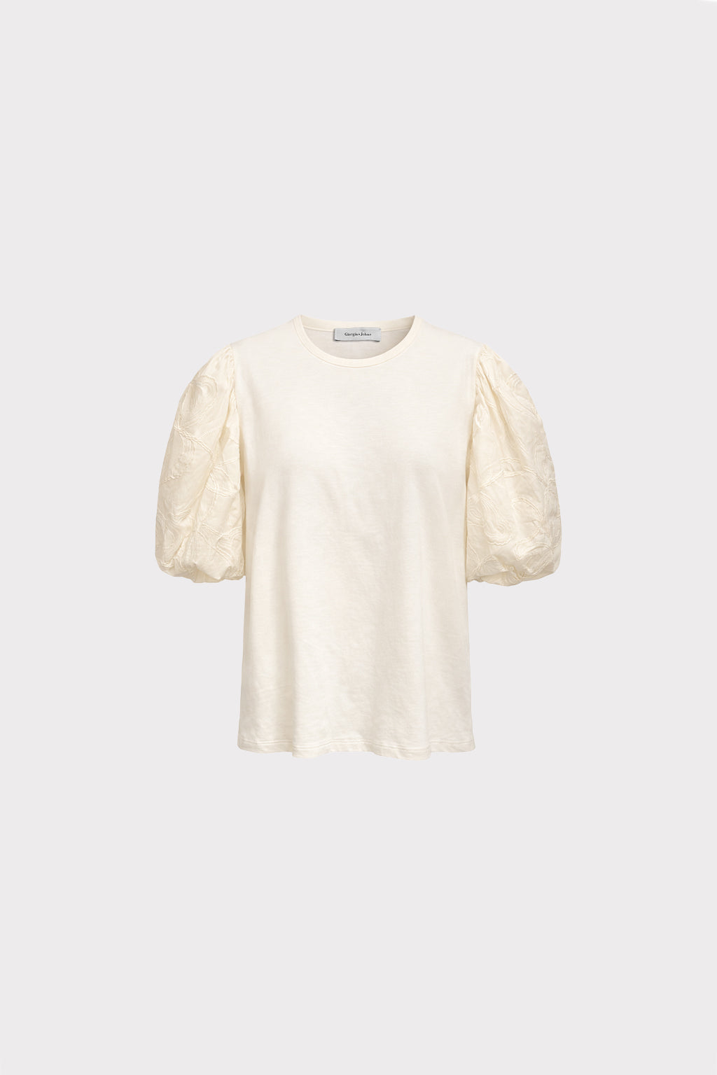 T-shirt maniche ricamate