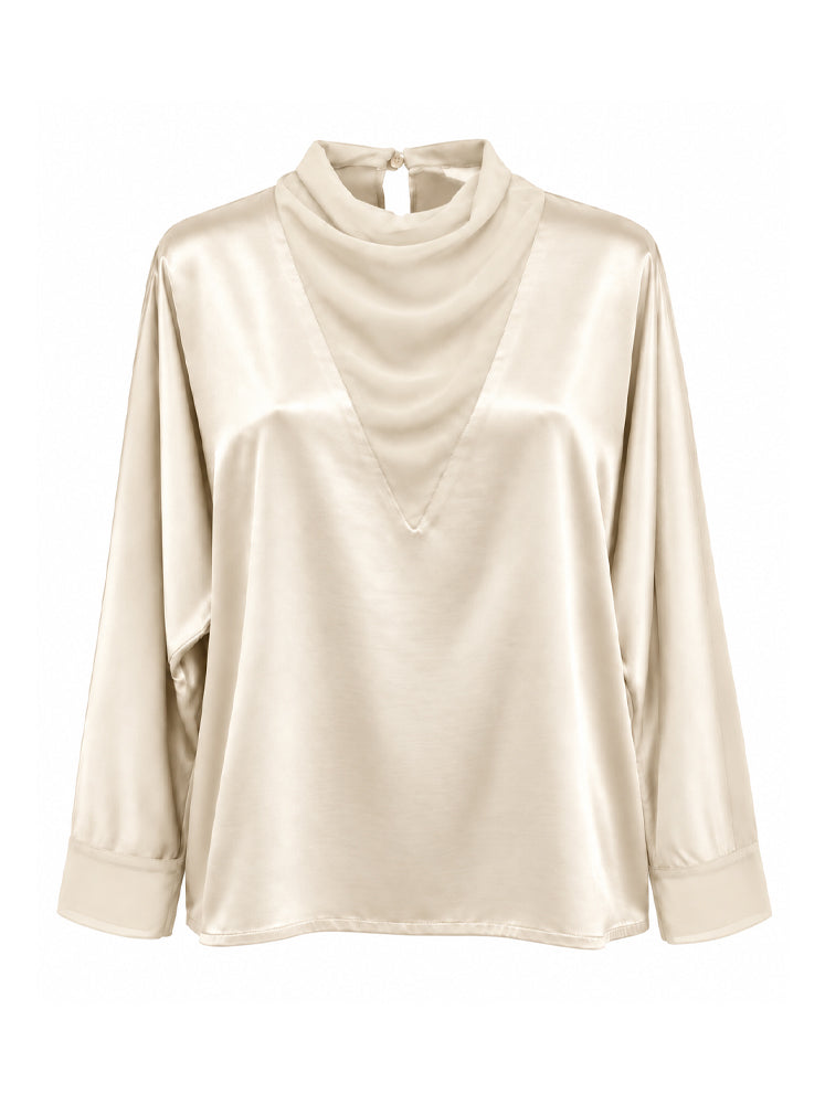Blusa in raso scollo a V