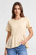 T-shirt inserti pizzo e macrame'