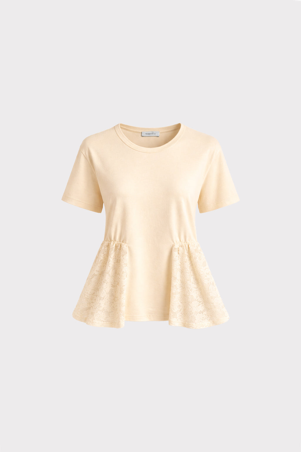 T-shirt inserti pizzo e macrame'