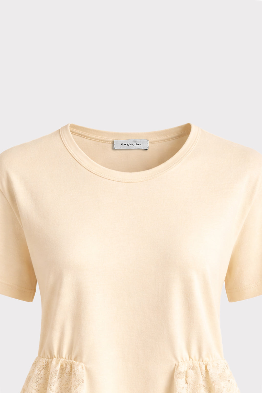 T-shirt inserti pizzo e macrame'