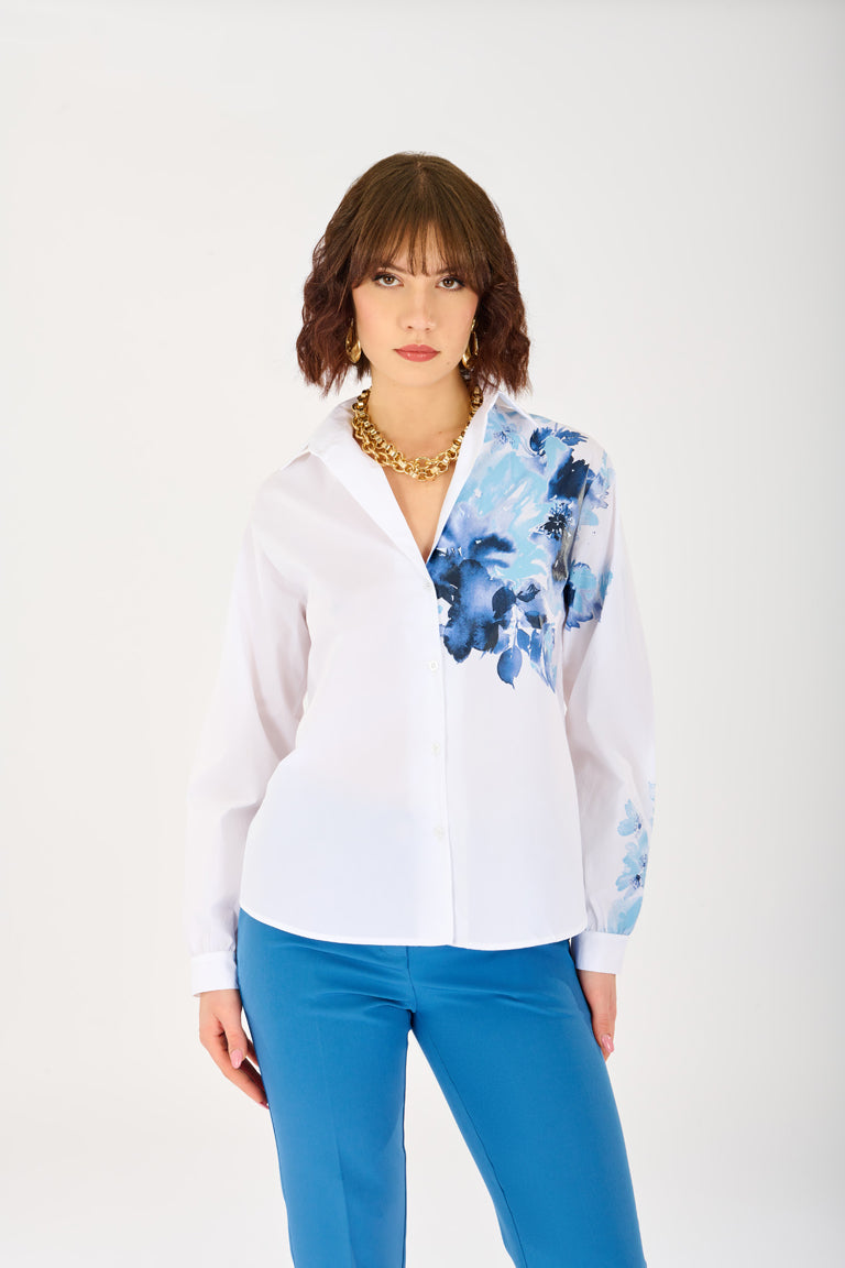 Camicia fiore acquerello