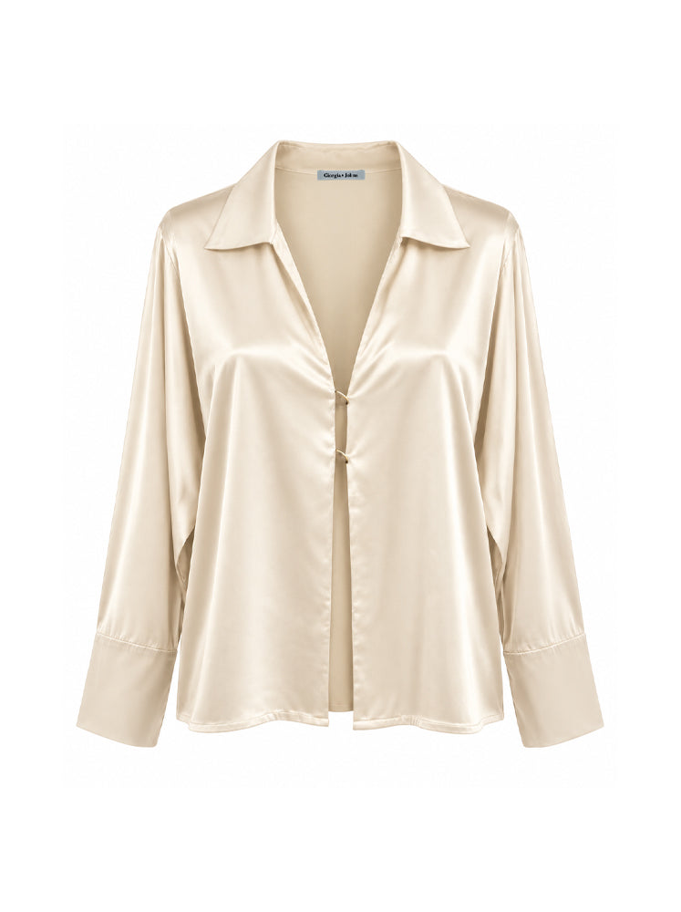 Camicia fluida scollo a V