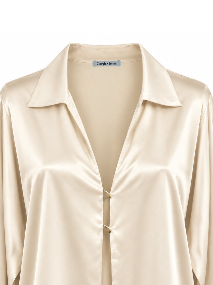 Camicia fluida scollo a V