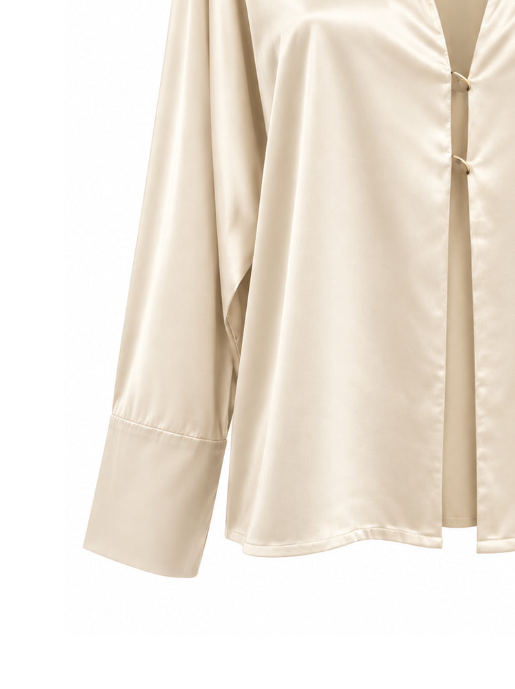 Camicia fluida scollo a V